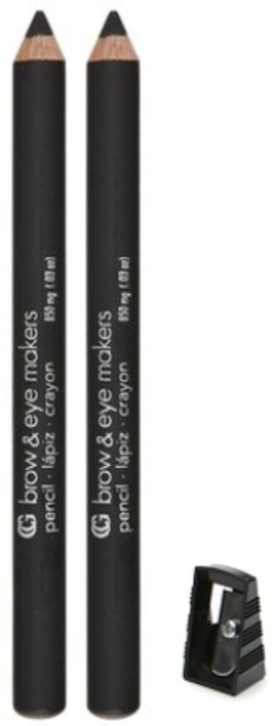 Covergirl Brow & Eye Makers Brow Shaper & Eyeliner, Midnight Black 500, .06 Oz (pack Of 3)