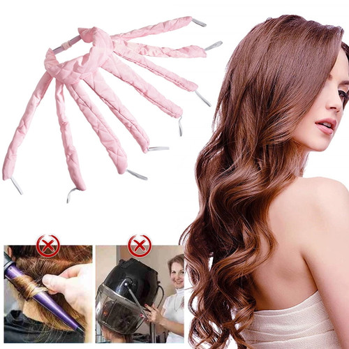 Ztoo Women Heatless Curling Rod Headband, No Heat Curl Ribbon Sleeping Curls Silk Ribbon Hair Rollers Waver Hair Curling Kit For Long Hair