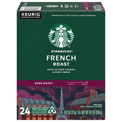 Starbucks French Roast Coffee K-cup Pods Dark Roast 24/box (9737) 1440262