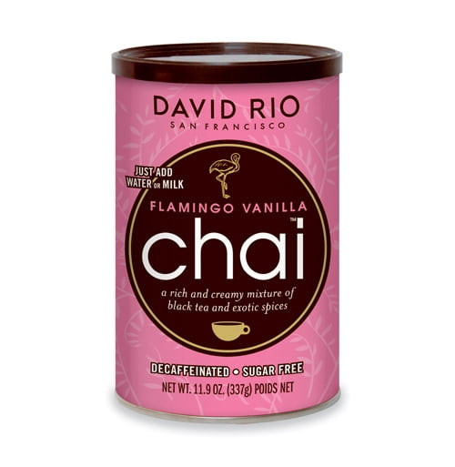 David Rio Flamingo Vanilla Decaf Sugar-free Chai, Powdered Tea, 11.9 Oz