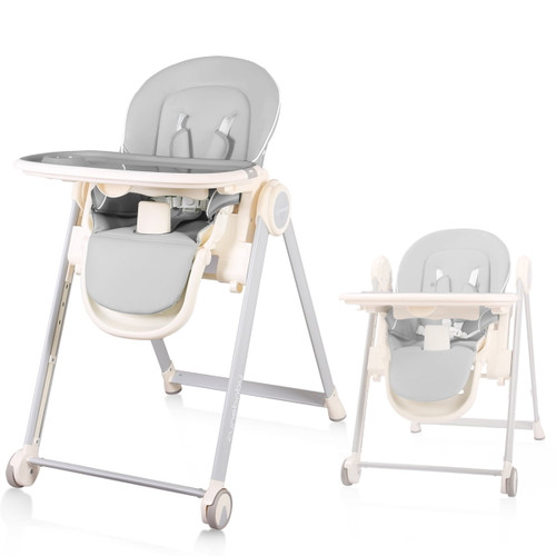 High Chair For Babies And Toddlers Portable Baby Highchair Foldable, Grey