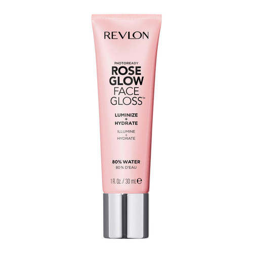 Revlon Photoready Rose Glow Primer Face Gloss, Illuminating, Hydrating, Non-sticky Gel With Sheer Coverage, Infused Glycerin & Olive Oil