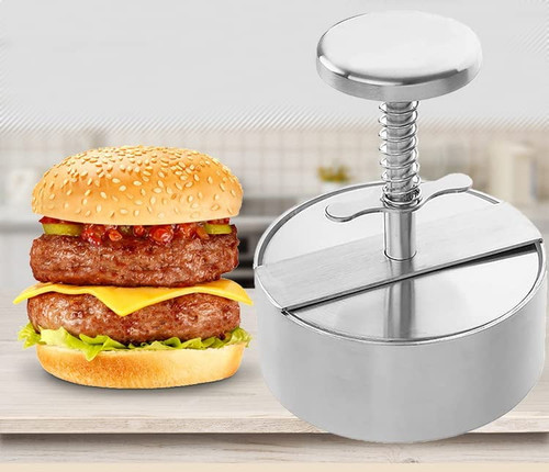 Burger Press, Stainless Steel Adjustable Hamburger Press Patty Maker, Non-stick Smash Burger Mold For Griddle, Ideal For Beef Veggie Burger Bbq Barbecue Grill
