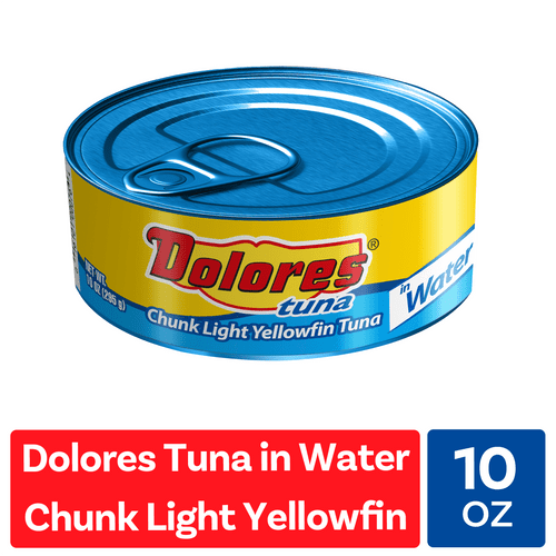 Dolores Tuna, Chunk Light Yellowfin Tuna In Water, 10 Oz Can