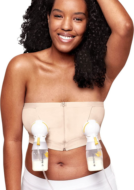 Medela 3 In 1 Pumping And Nursing Bra, Hands Free Pumping Bustier And Easy Expression
