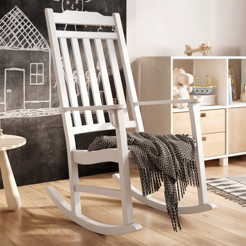 World's Finest Nursery Rocking Chair Heirloom Furniture Rocker - White