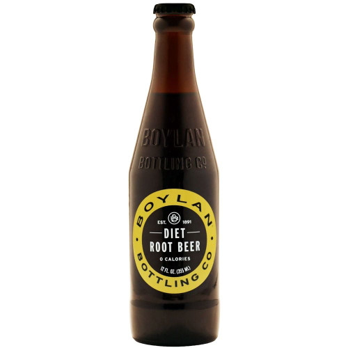 Boylan Bottling Diet Root Beer Soda, 12 Fluid Ounce -- 24 Per Case.