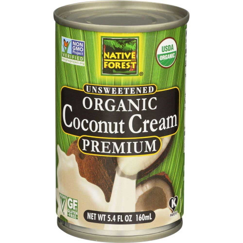 Native Forest Premium Organic Unsweetened Coconut Cream, 5.4 Fluid Ounce -- 12 Per Case.