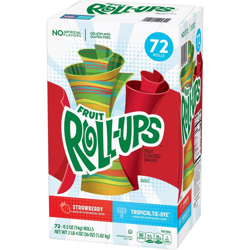 Fruit Roll-ups, Variety Pack, Assorted Flavor 0.5 Oz. 72 Ct.