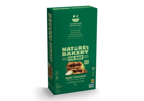 Natures Bakery Whole Wheat Fig Bars, Apple Cinnamon (12 Bars), Packaging May Vary, Non Gmo, Vegan Snacks