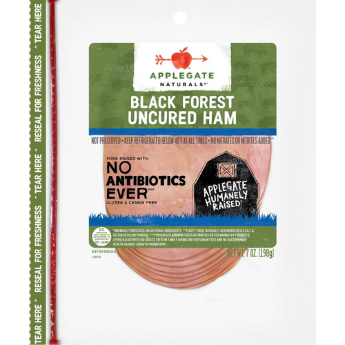 Applegate Natural Black Forest Uncured Ham Sliced, 7oz