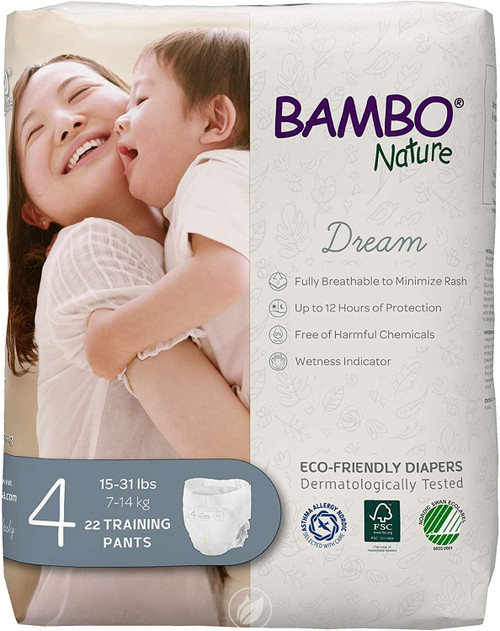 Bambo Nature Training Pants Size 4 22 Ct, Pack Of 2
