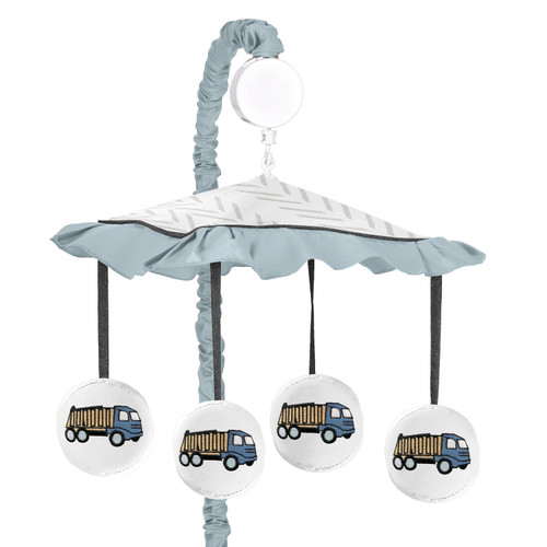 Construction Truck Green And Blue Musical Mobile By Sweet Jojo Designs