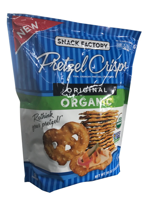 Snack Factory Pretzel Crisps, Original Organic, 28 Oz Bag