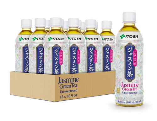 (12 Bottles) Ito En Jasmine Green Tea, Unsweetened, 16.9 Fluid Ounce