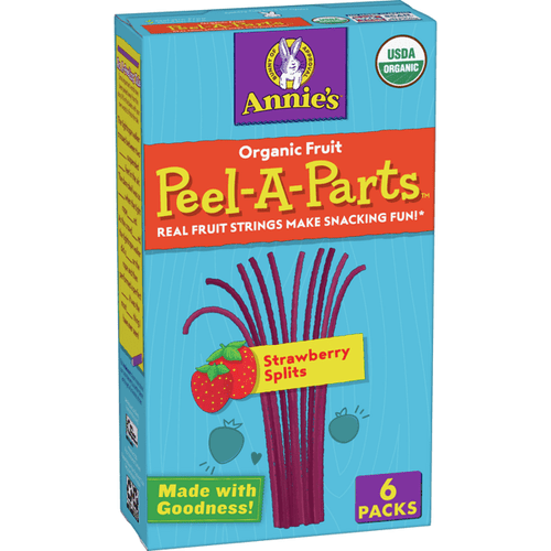 (8 Pack)annie's Homegrown - Peel-a-part Fruit Snacks Strawberry Peel, 3.3 Oz.