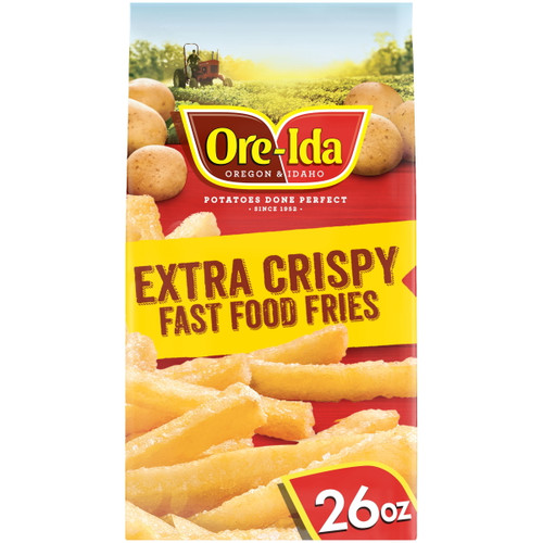 Ore-ida Extra Crispy Fast Food French Fries Fried Frozen Potatoes, 26 Oz Bag