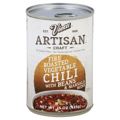 Vietti Fire Roasted Vegetable Chili With Beans, Canned Meat, 15 Oz