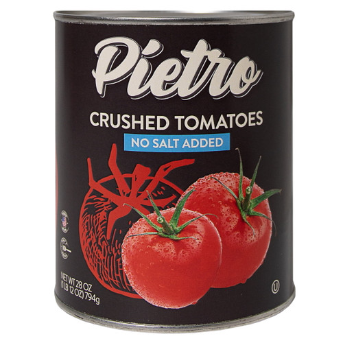Pietro Canned Crushed Tomatoes, No Salt, 28oz