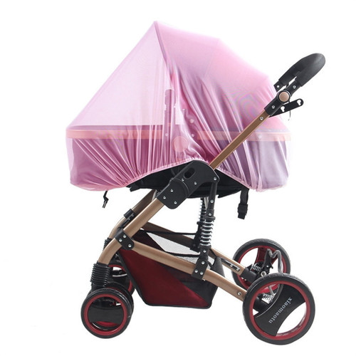 Folding Baby Stroller Insect Netting Removable Reusable Breathable Infant Car Cart Bed Bug Net Cover Canopy Kids Supplies Pink