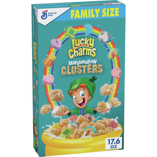Lucky Charms Marshmallow Clusters Breakfast Cereal, 17.6oz