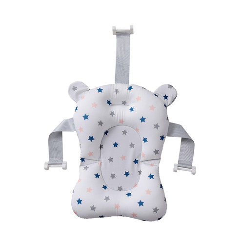 Baby Bath Cushion Infant Bath Seat Soft Tub Insert With Adjustable Buckle Floating Shower Mesh Cusion For Newborn Baby Household