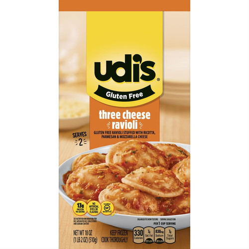 Udi's Gluten Free Three Cheese Ravioli, 18 Oz