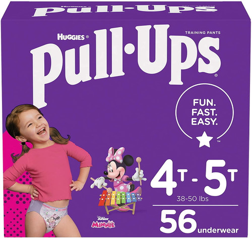Pull-ups Girls' Potty Training Pants Training Underwear Size 6, 4t-5t, 56 Ct