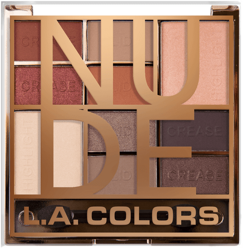 L.a. Colors Eyeshadow 10 Color Block Palette, Nude, 0.56 Fl Oz