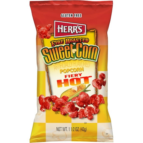 (price/case)herr Foods 4261 Fiery Hot Sweet Corn Popcorn, 1.5 Ounces