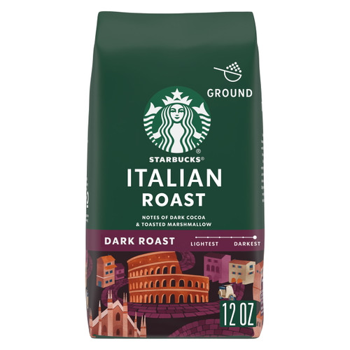 Starbucks Italian Roast, Ground Coffee, Dark Roast, 12 Oz