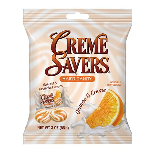 Creme Savers Orange And Creme Hard Candy | The Taste Of Fresh Orange Swirled In Rich Cream | The Original Classic Creme Savers Brought To You By Iconic Candy - 3oz Bag