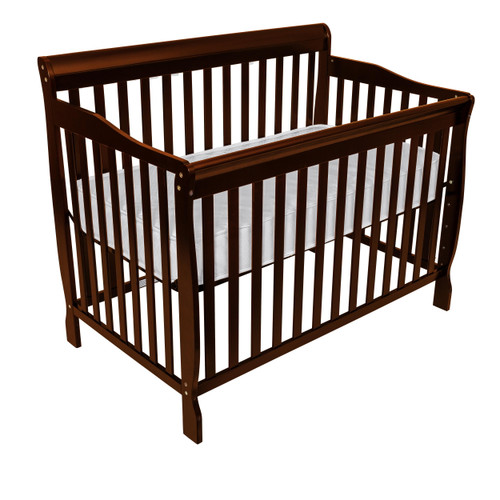 Fizzy Baby Full Size 4 In 1 Crib With 3 Positions , Cherry