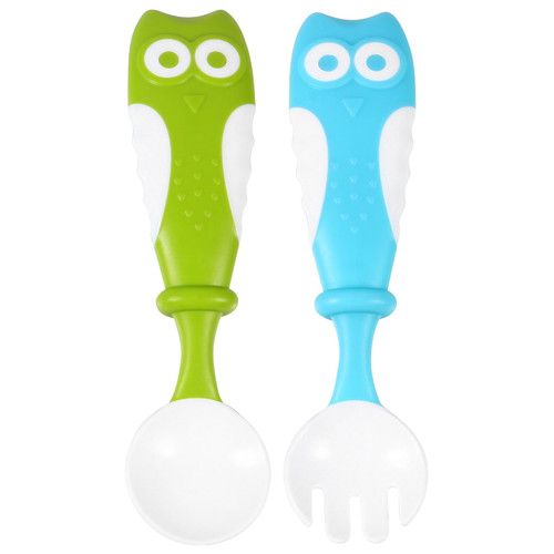 Hemoton 1 Set Owl Pattern Fork Bendable Cutlery Kit Smooth Practical Kids Tableware