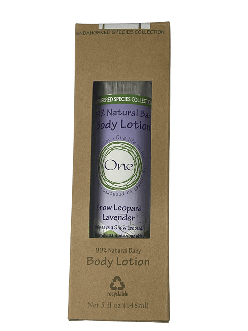 One Baby Endangered Species Collection Baby Body Lotion, Snow Leopard Lavender, 5 Oz