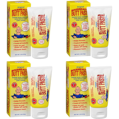 4 Pack Boudreaux's Butt Paste Diaper Rash Ointment Original 2 Oz