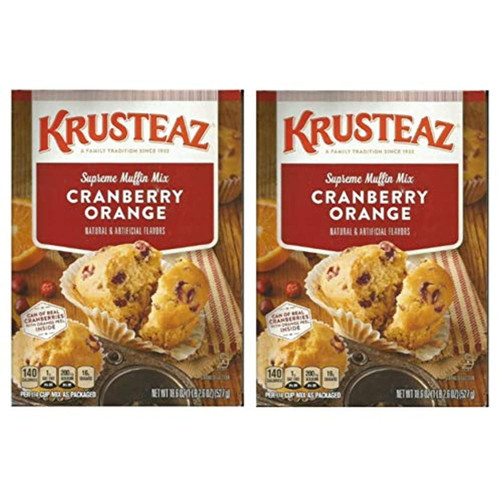 Krusteaz Supreme Muffin Mix Cranberry Orange 18.6 Oz ( 2 Pack) - Set Of 2