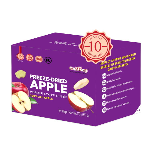 Onetang Freeze-dried Fruit Apple Chips, 10 Pack Single-serve Pack, Kosher, No Add Sugar 3.53