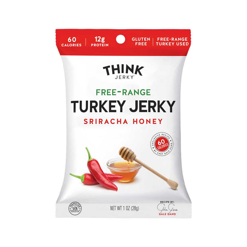Think Jerky Gluten Free Sriracha Honey Free Turkey Jerky, 2.2 Oz [pack Of 8]