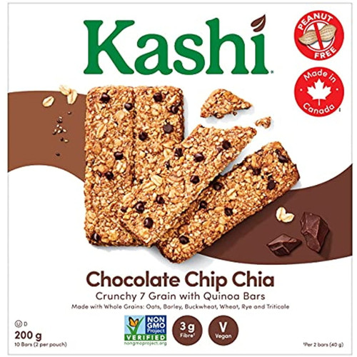 Kashi Seven Grain With Quinoa Bars, Chocolate Chip Chia Non-gmo, 200g/7.1oz, Box {imported From Canada}
