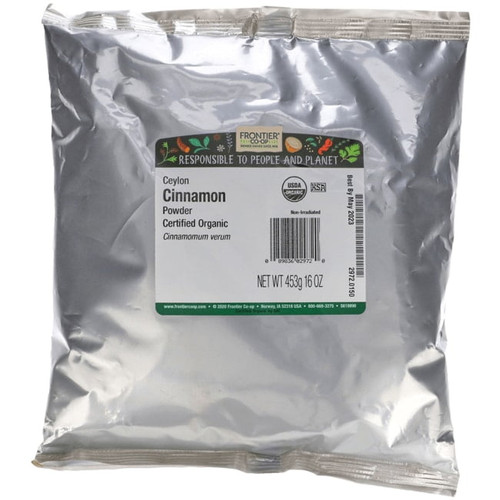 Frontier Co-op Ceylon Cinnamon Powder, Certified Organic 16 Oz.