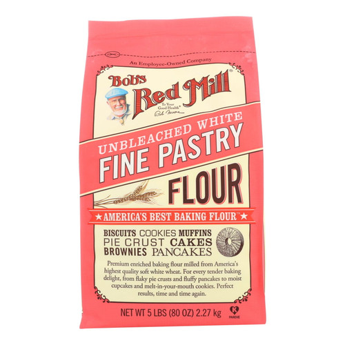 Bob's Red Mill - Unbleached White Fine Pastry Flour - 5 Lb - Case Of 4