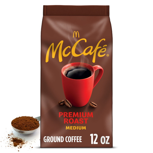 Mccafe Premium Roast Ground Coffee, Medium Roast, 12 Oz Bagged