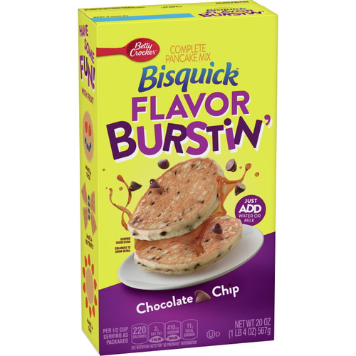 Bisquick Flavor Burstin' Chocolate Chip Pancake Mix, 20 Oz