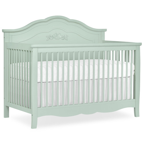 Slumber Baby Tiana 4 In 1 Convertible Crib With Spindle In Sea Foam Green