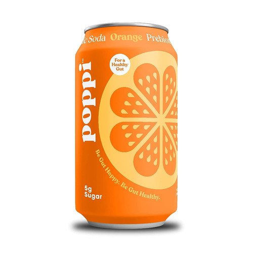 Poppi Sparkling Prebiotic Orange Soda W/ Gut Health & Immunity Benefits, Beverages Made With Apple Cider Vinegar, Seltzer Water & Fruit Juice, Low Calorie & Low Sugar Drinks, 12oz (12 Pack)