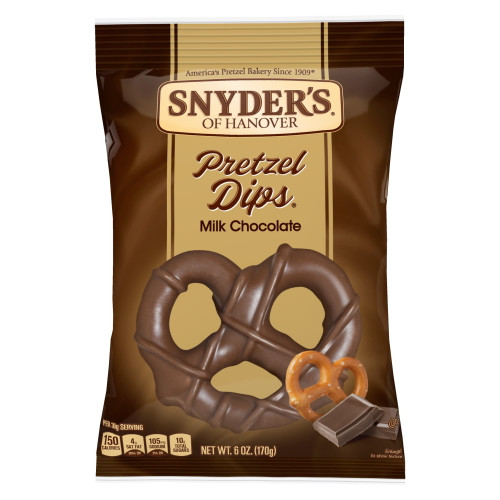 Snyder's Of Hanover Pretzel Dips Made With Milk Chocolate 6 Oz. Bag (4 Bags)