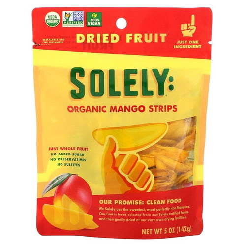 Solely, Organic Mango Strips, 5 Oz
