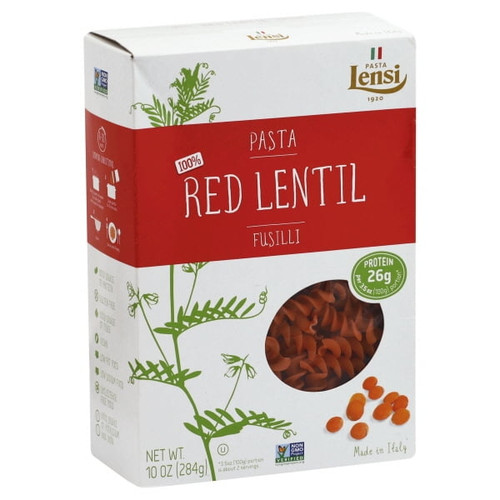Pasta Lensi Red Lentil Fusilli, 10 Oz