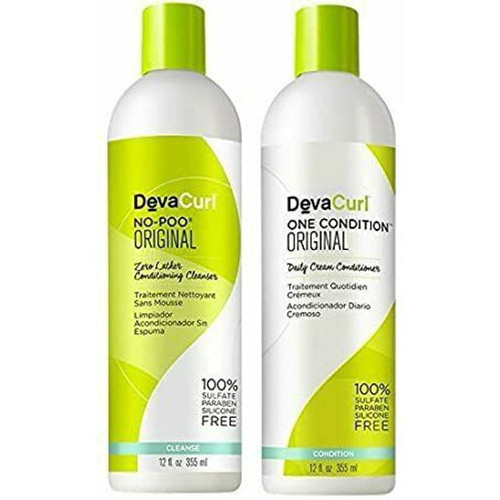 Deva Curl No Poo Original Shampoo And One Conditioner Original Set Duo 12 Oz